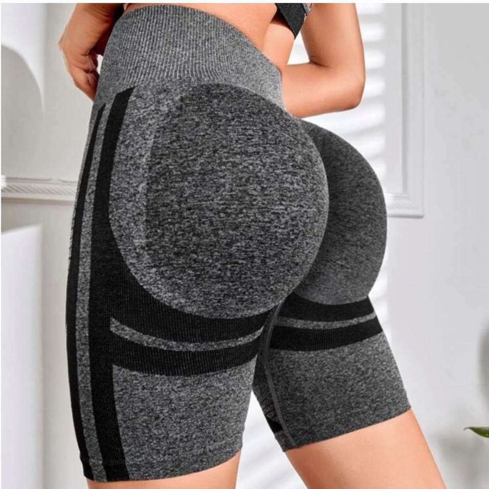 Gray Women's High-Waisted Shorts